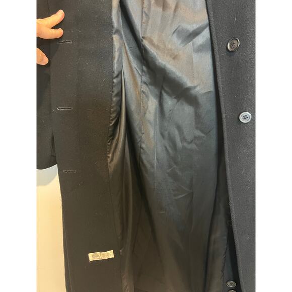 Vintage JG Hook 100% Wool Petite Womans Trench Overcoat Size L/XL - Picture 6 of 12